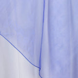 60'' | Royal Blue Square Sheer Organza Table Overlays