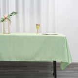 60"x102" Sage Green Polyester Rectangular Tablecloth