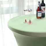 Sage Green Highboy Spandex Cocktail Table Cover, Fitted Stretch Tablecloth for 24"-32" Dia Tables