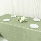 90x156inch Sage Green Accordion Crinkle Taffeta Rectangular Tablecloth