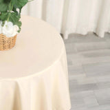 Beige Polyester Square Tablecloth 54"x54"