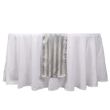 12x108inch Silver Satin Stripe Table Runner, Elegant Tablecloth Runner