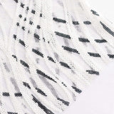 5 Pack White Black Wave Chair Sash Bands With Embroidered Sequins