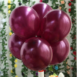 25 Pack | 12Inch Shiny Pearl Eggplant Latex Helium or Air Balloons