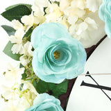 6ft | Aqua/Turquoise Artificial Silk Rose Hanging Flower Garland Vine