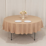 90" Nude Premium Polyester Round Tablecloth - 220GSM