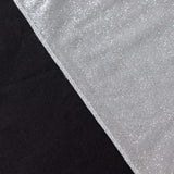 72x72inch Silver Glitter Sparkle Polyester Table Overlay, Shimmery Square Table Topper