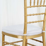 2inch Thick Silver Chiavari Chair Pad, Memory Foam Seat Cushion With Ties and Removable Cover