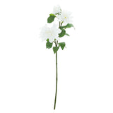 30" Tall White Artificial Dahlia Silk Flower Stems, Faux Floral Spray