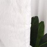 2 Pack | 18Inch White Faux Fur Sheepskin Throw Pillow Cases, Square Pillow Covers