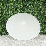 2 Pack | White 32inch Parasol Paper/Bamboo Umbrellas Wedding Party Favors