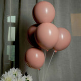 25 Pack | 10inch Matte Dusty Rose Double Stuffed Prepacked Latex Balloons