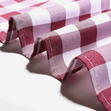 Gingham Chair Sashes | 5 PCS | Burgundy/White | Buffalo Plaid Checkered Polyester Chair Sashes