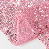 2 Pack Pink Sequin Event Curtain Drapes with Rod Pockets, Seamless Backdrop