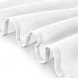 54"x96" White Polyester Linen Rectangle Tablecloth