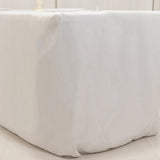 6ft Fire Retardant White Fitted Tablecloth, Premium Polyester Rectangular Table Cover 72inch