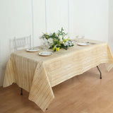 Natural Rectangle Plastic Table Cover in Rustic Wooden Print