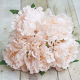 11inch Blush Rose Gold Real Touch Artificial Silk Peonies Flower Bouquet