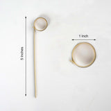 5inch Eco Friendly Black Loop Ring Party Picks, Bamboo Skewers, Decorative Top Cocktail Sticks