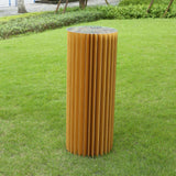 Gold Cylinder Display Column Stand, Pillar Pedestal Stand With Top Plate