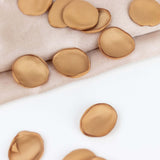 400 Pack | Matte Gold Life-Like Flower Petals, Silk Rose Petal Round Table Confetti