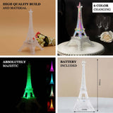 10" | LED Light Up Eiffel Tower Centerpiece | Color Changing Eiffel Tower Night Light