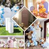 5ft Matte White Spandex Fitted Chiara Backdrop Stand Cover For Round Top Wedding Arch