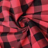 60"x126" Black Red Buffalo Plaid Rectangle Tablecloth, Checkered Polyester Tablecloth