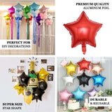 2 Pack | 16inch 4D Shiny Silver Star Mylar Foil Helium or Air Balloons