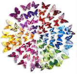 12 Pack | 3D Butterfly Wall Decals, DIY Stickers Decor - Pink Collection