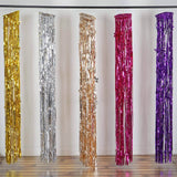 Metallic Purple Foil Fringe Hanging Curtain Column