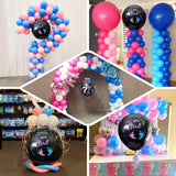 24inch Gender Reveal Blue Confetti Filled Boy Or Girl Print Latex Balloon