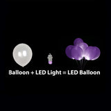 12 Pack | Purple Bullet LEDs With String | Waterproof Balloon Lantern Lights Vase LEDs