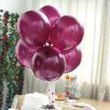 25 Pack | 12Inch Shiny Pearl Eggplant Latex Helium or Air Balloons