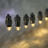 12 Pack Warm White Bullet LED Vase Lights with String | Waterproof Balloon Lantern Lights