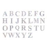 4 Pack - 5" Iridescent Alphabet Stickers Banner, Customizable Stick on Letters - E