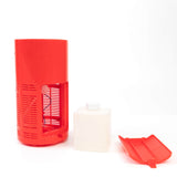 Red portable heater with detachable tank and lid