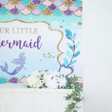 5ftx7ft "Our Little Mermaid" Print Vinyl Photography Booth Backdrop