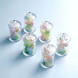 12 Pack | 3.5inch Plastic Candy Jars, Disposable Favor Goodie Containers With Clear Lids