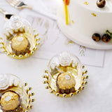 12 Pack | Gold Crown Party Favor Gift Boxes, Candy Treat Containers With Clear Dome Lid- 4Inch