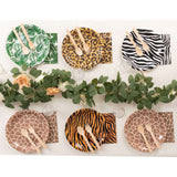 60 Pcs Animal Safari Print Disposable Dinnerware Set, Jungle Theme