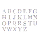 4 Pack - 5" Iridescent Alphabet Stickers Banner, Customizable Stick on Letters - A