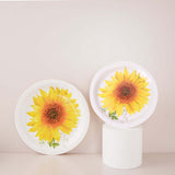 25 Pack | Sunflower 9inch Premium Dinner Paper Plates, Disposable Party Plates