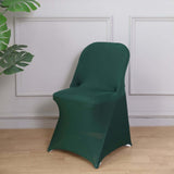 Hunter Emerald Green Spandex Stretch Fitted Folding Slip On Chair Cover 160 GSM