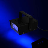 35W Mini Strobe Light with 24 Bright Blue LEDs, Stage Uplight with Variable Flash & Speed Control