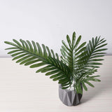 5 Stems | Assorted Green Artificial Silk Tropical Palm Leaf Plants