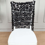 Black Big Payette Sequin Chiavari Chair Slipcover