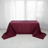 90x156inch Burgundy Accordion Crinkle Taffeta Rectangular Tablecloth