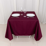 70" Burgundy Premium Scuba Wrinkle Free Square Tablecloth, Scuba Polyester Tablecloth