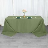 90x132inch Eucalyptus Sage Green 200 GSM Seamless Premium Polyester Rectangular Tablecloth